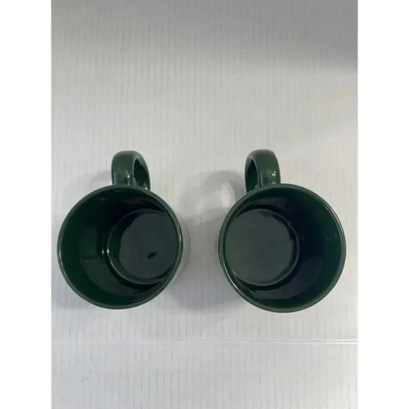 Set of 2 Jaguar Automotive Logo Coffee Mugs Green/Gold Made in the USA - Picture 4 of 9